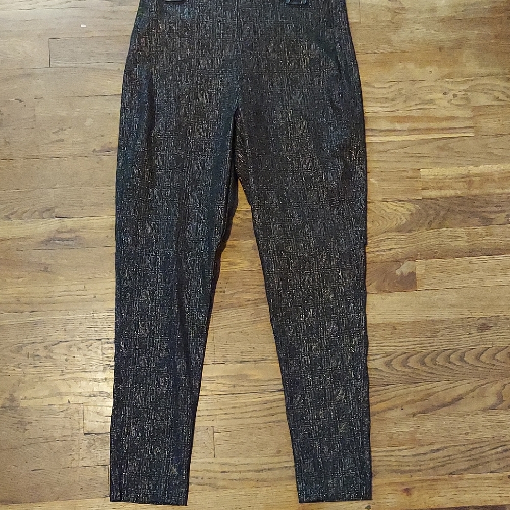 5 For $10 M&M Black and Silver Patterned Pants